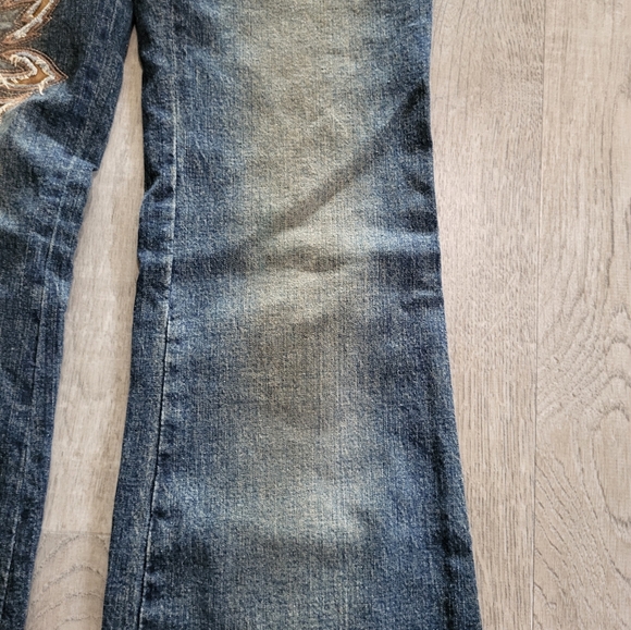 Santa Barbara Jeans, circa 2003, y2k era, size 1, denim jeans with embellishment - Picture 3 of 11